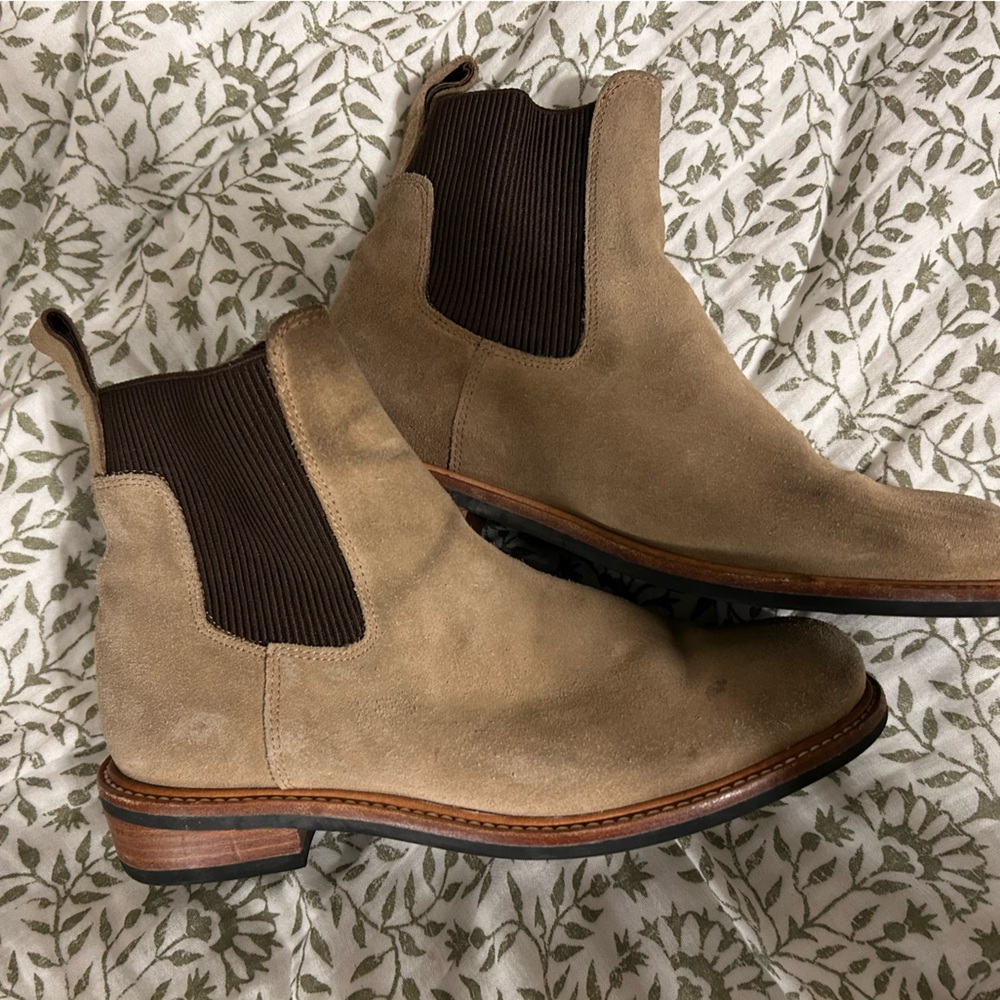 Tan Suede Chelsea Boots